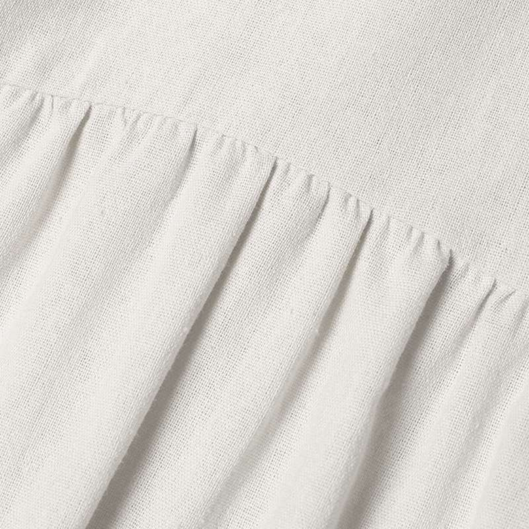 Linen Maxi Dress Women V-Neck Long Sleeve | Clara Vienne