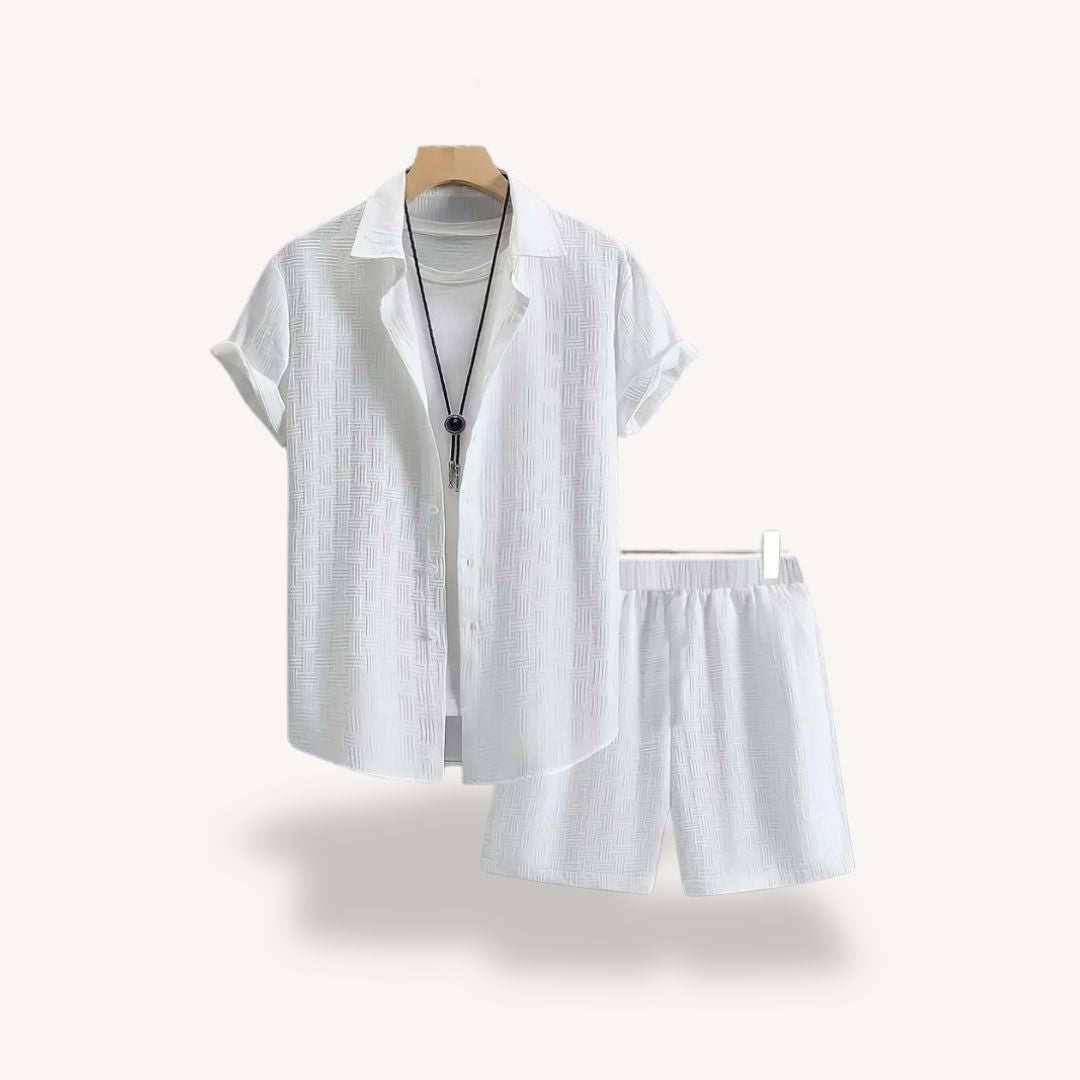 Clara Vienne | Men's Summer Linen Blend Short Set