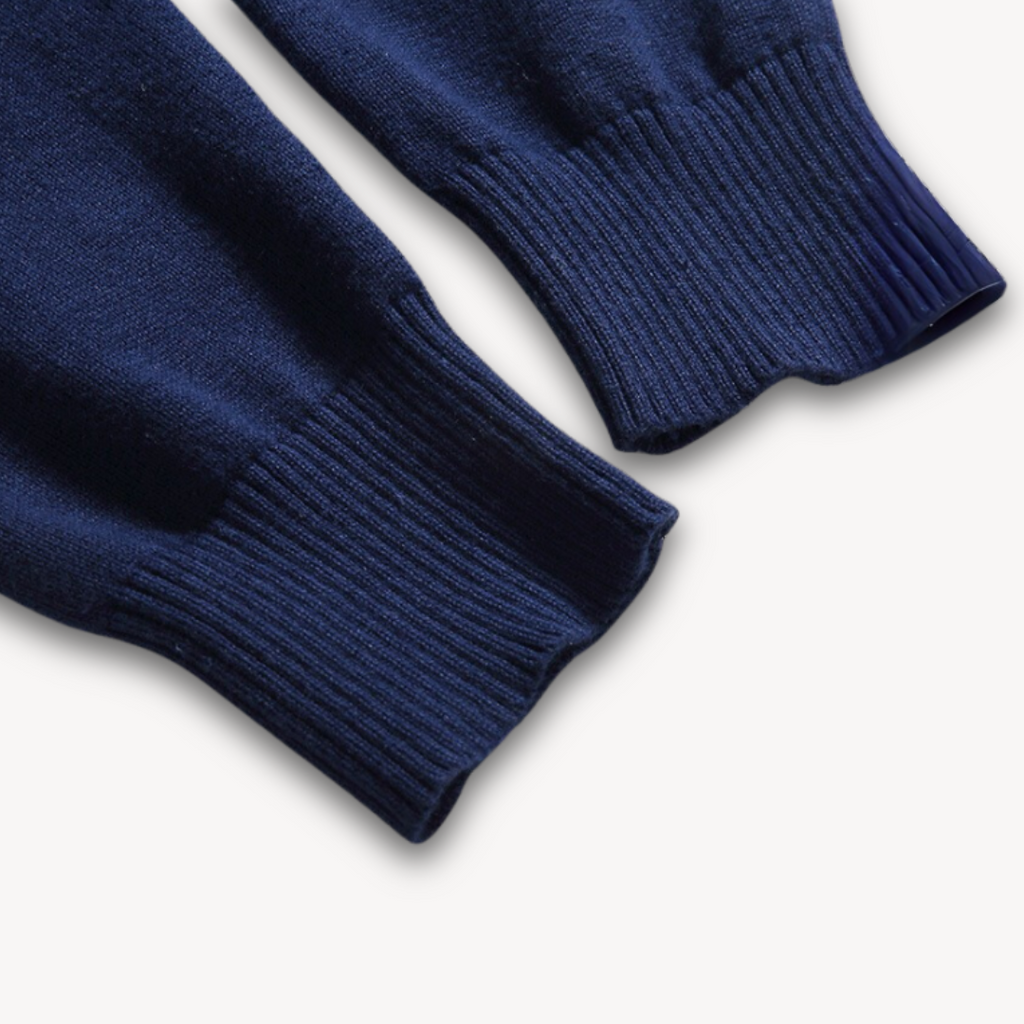 Clara Vienne | Men's V-Neck Sweater - Soft Cotton Blend - Slim Fit - Casual & Formal Wear