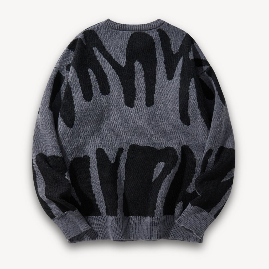 Clara Vienne | Men's Wool Graphic Knit Sweater - Stylish Crewneck