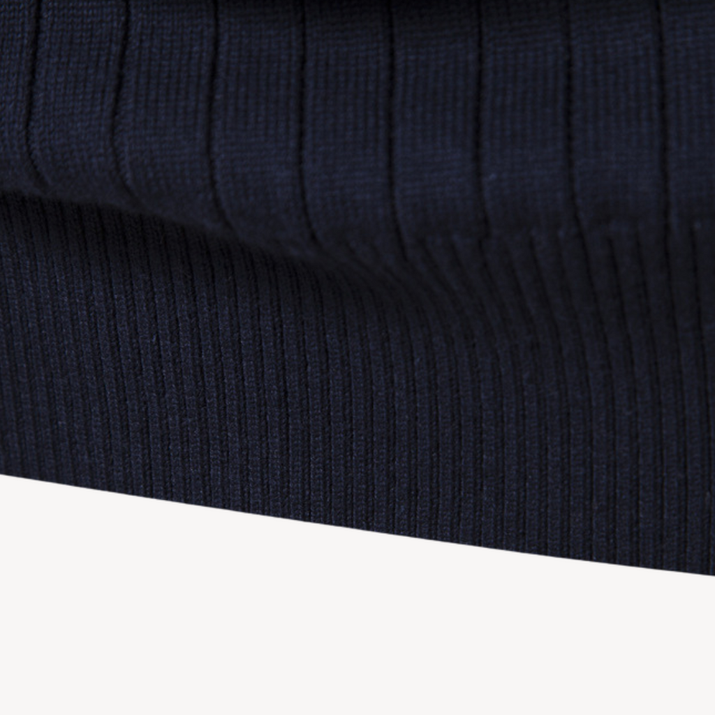 Clara Vienne | Men's Ribbed Knit Cotton Zip Sweater