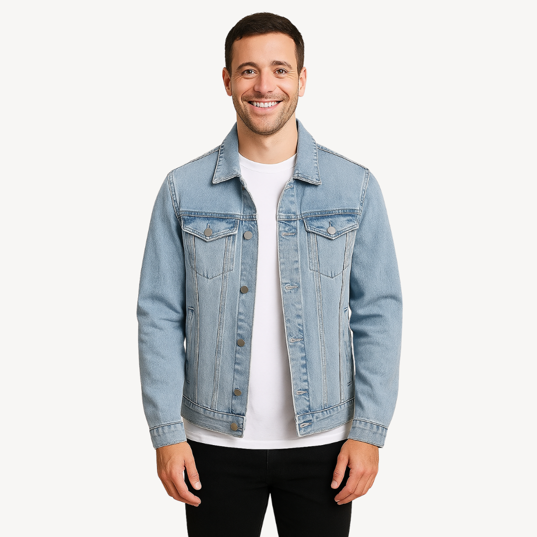 Light Blue Denim Jacket for Men | Clara Vienne