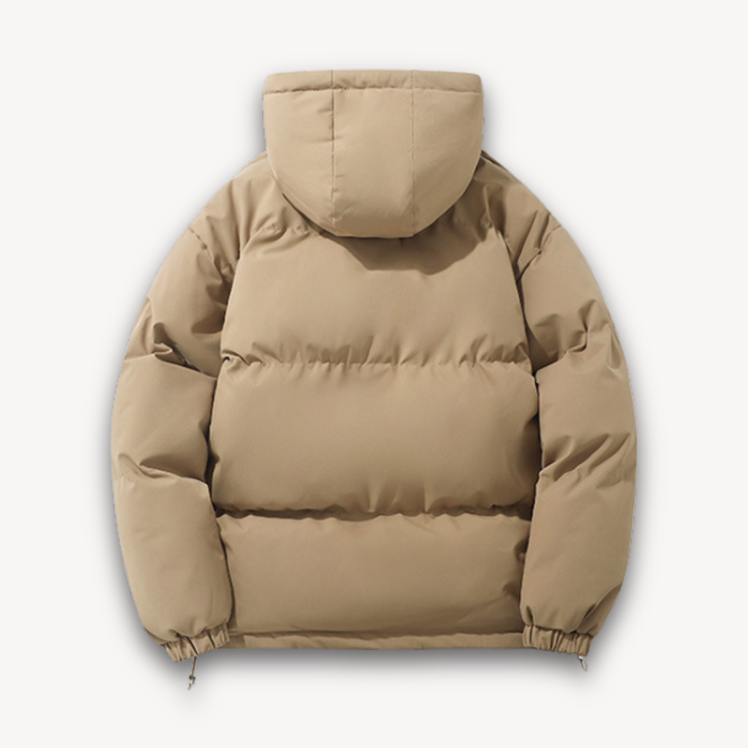 Clara Vienne | Men's Puffer Jacket with Hood - Warm Winter Outerwear for Adults - Lightweight Polyester