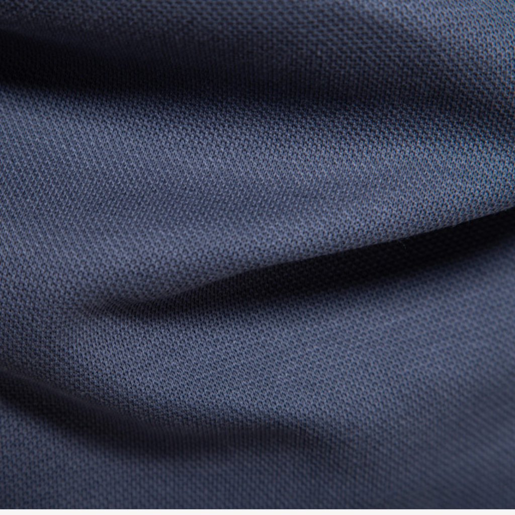 Clara Vienne | Men's Long-Sleeve Polo Shirt - Cotton Blend, Casual Slim Fit