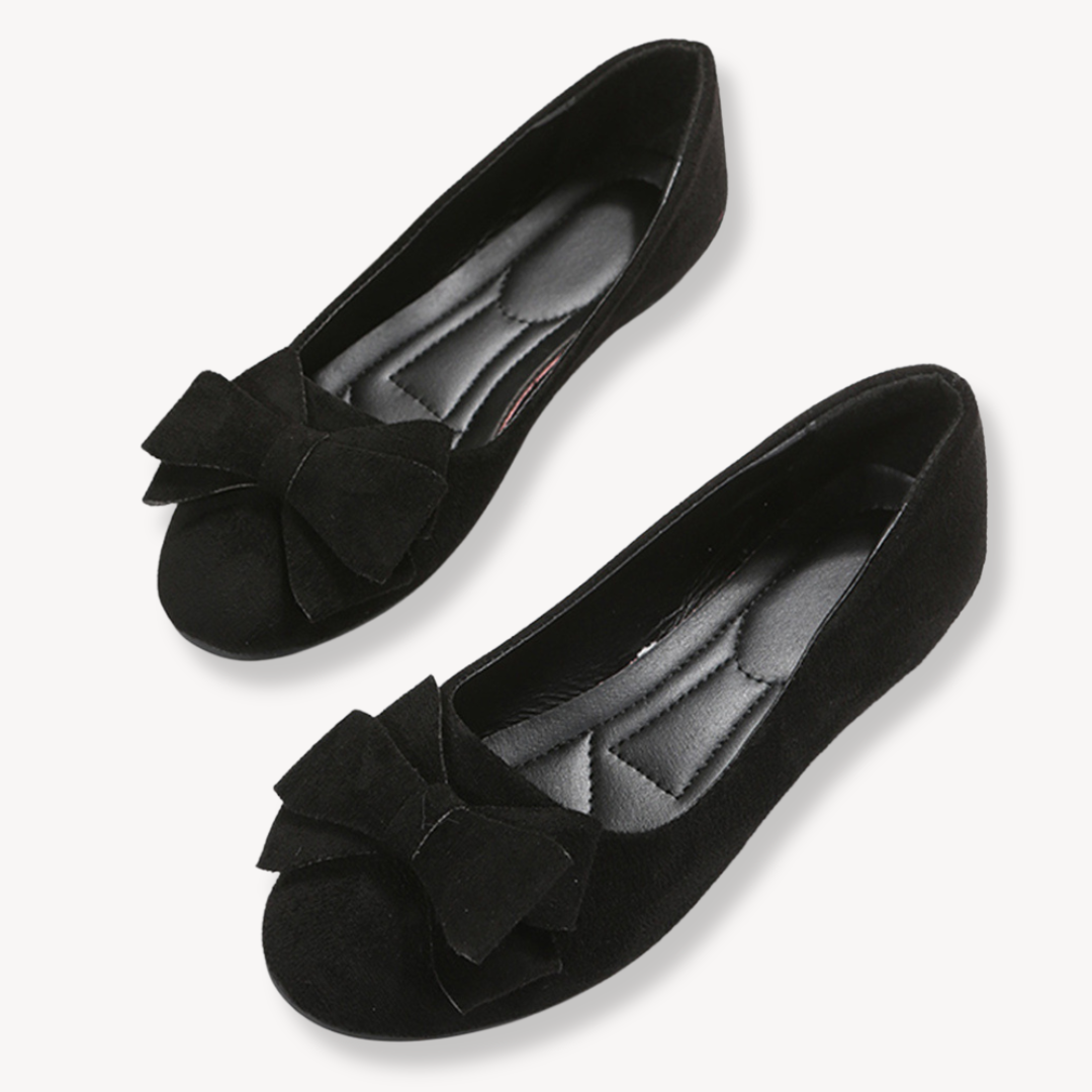 Clara Vienne | Women's Suede Bow Flats