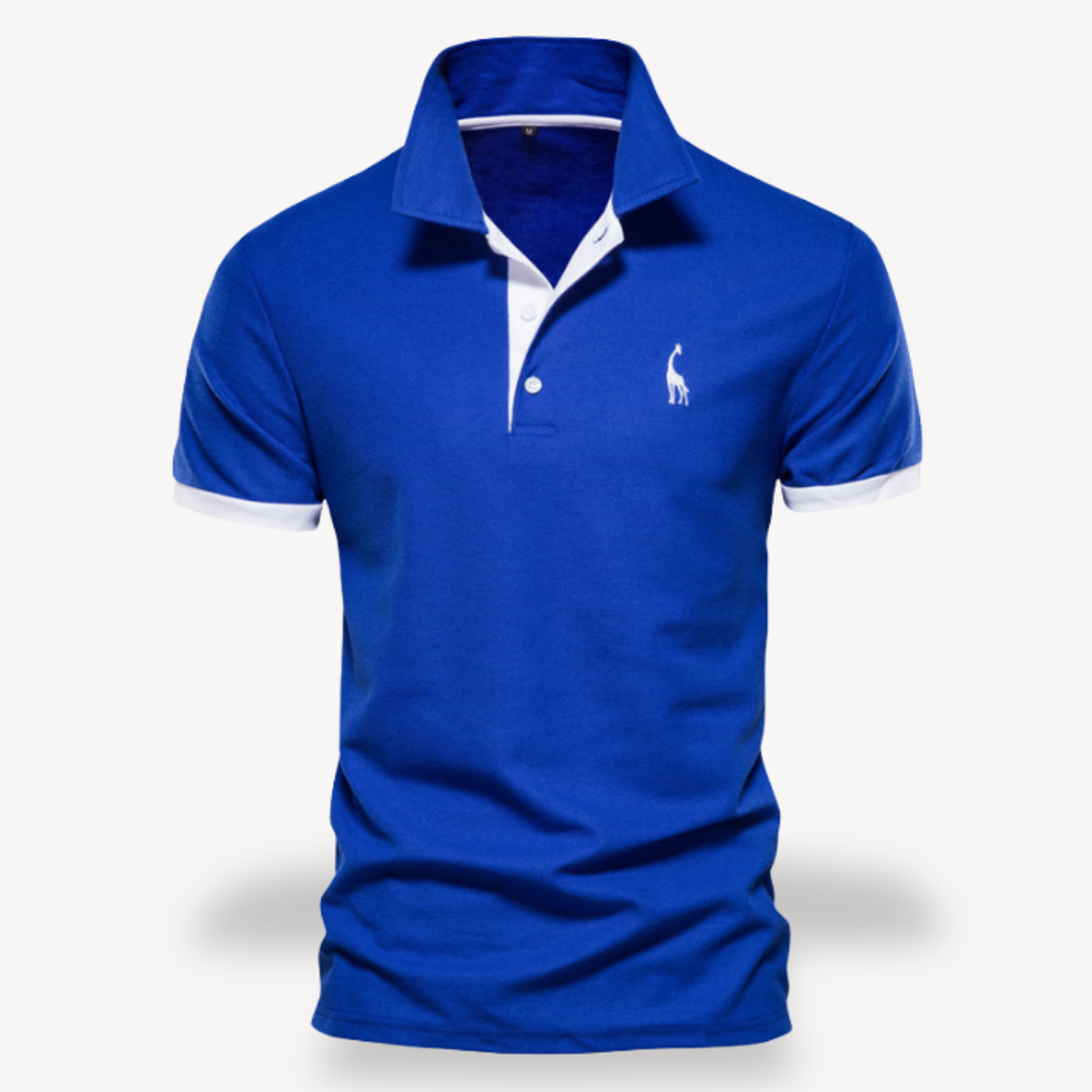 Clara Vienne | Men's Polo Shirt - Slim Fit, Cotton, Color Accents
