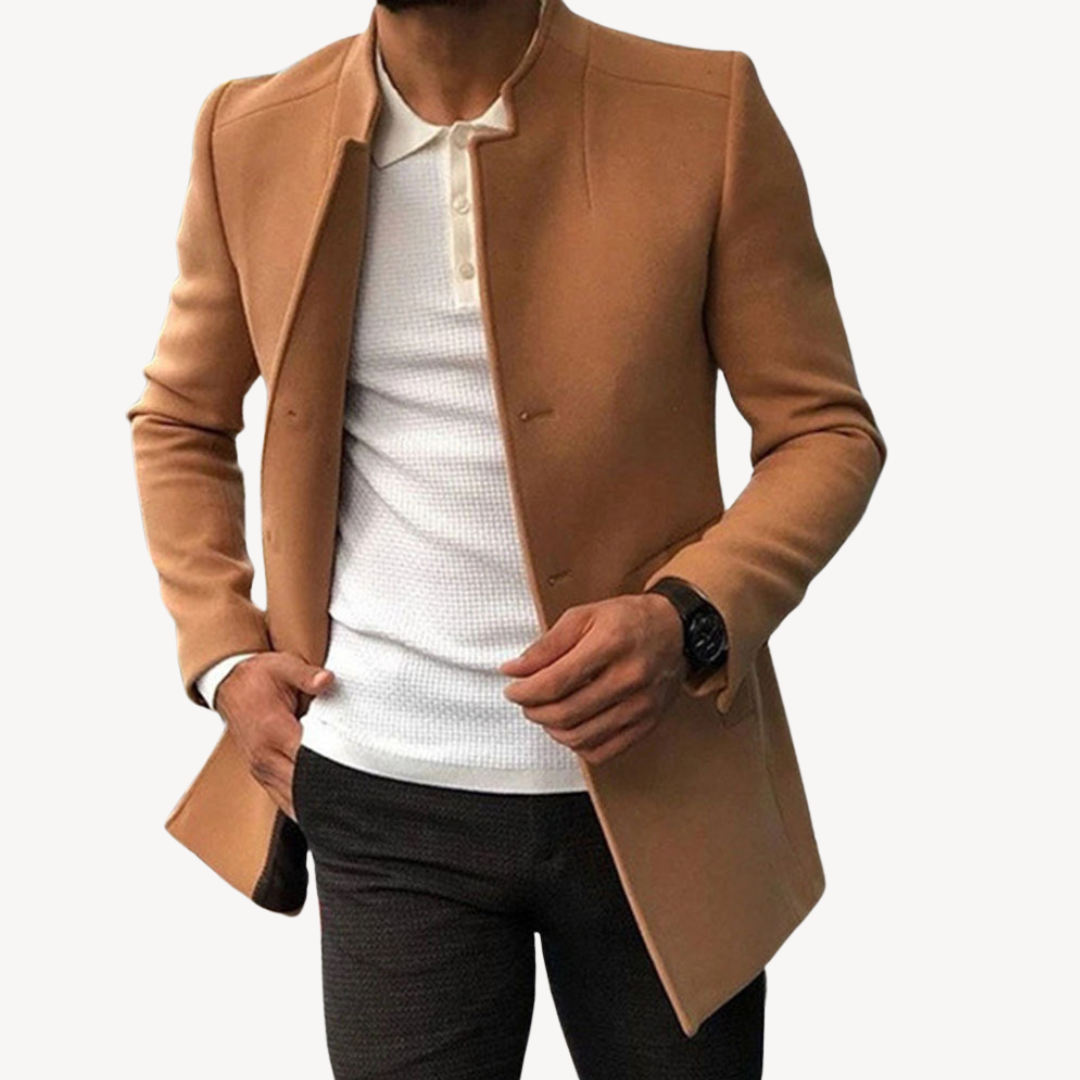 Clara Vienne | Men's Slim Fit Wool Blend Coat