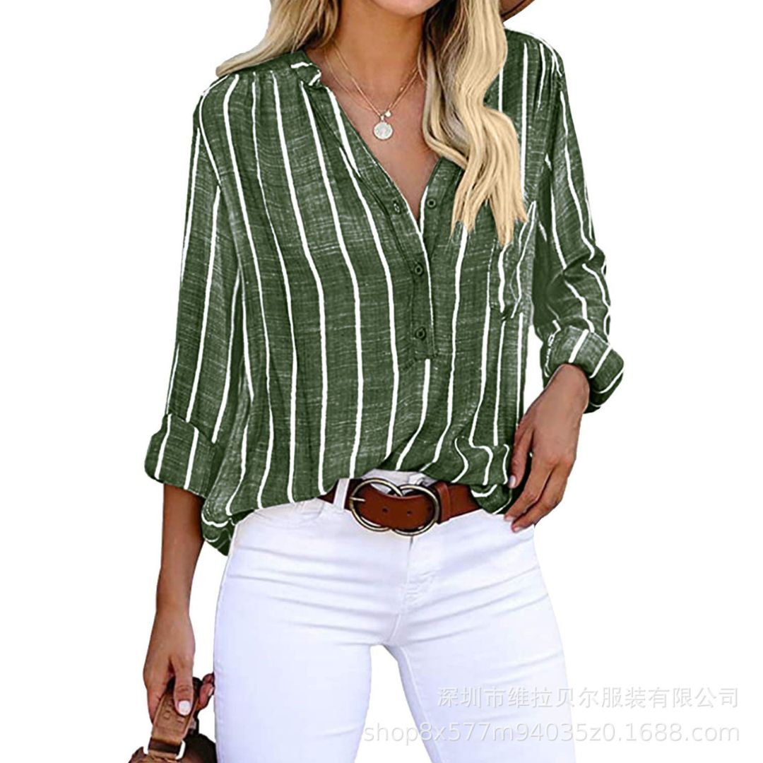 Cotton Blend Striped Shirt Women | Clara Vienne