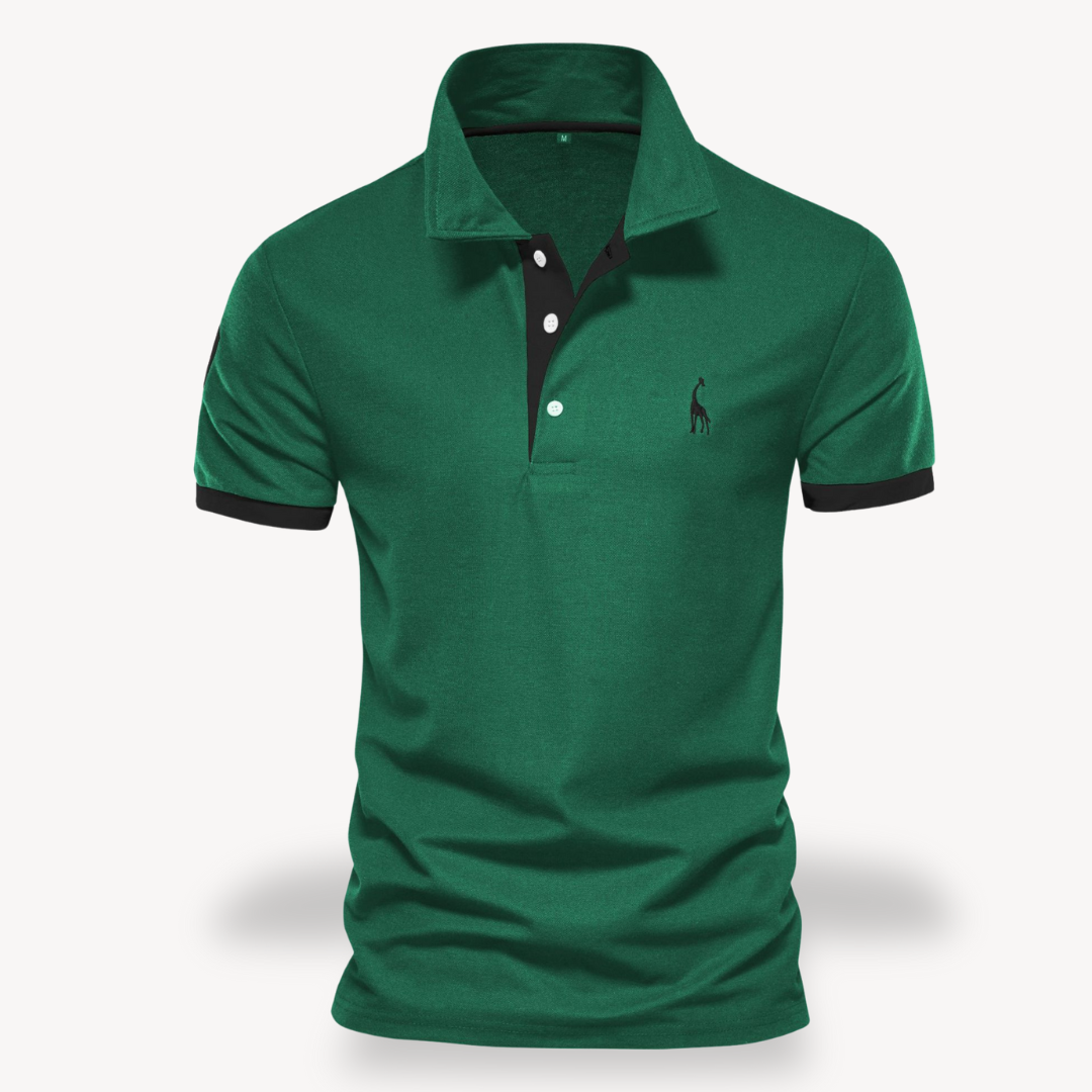 Clara Vienne | Men's Polo Shirt - Slim Fit, Cotton, Color Accents