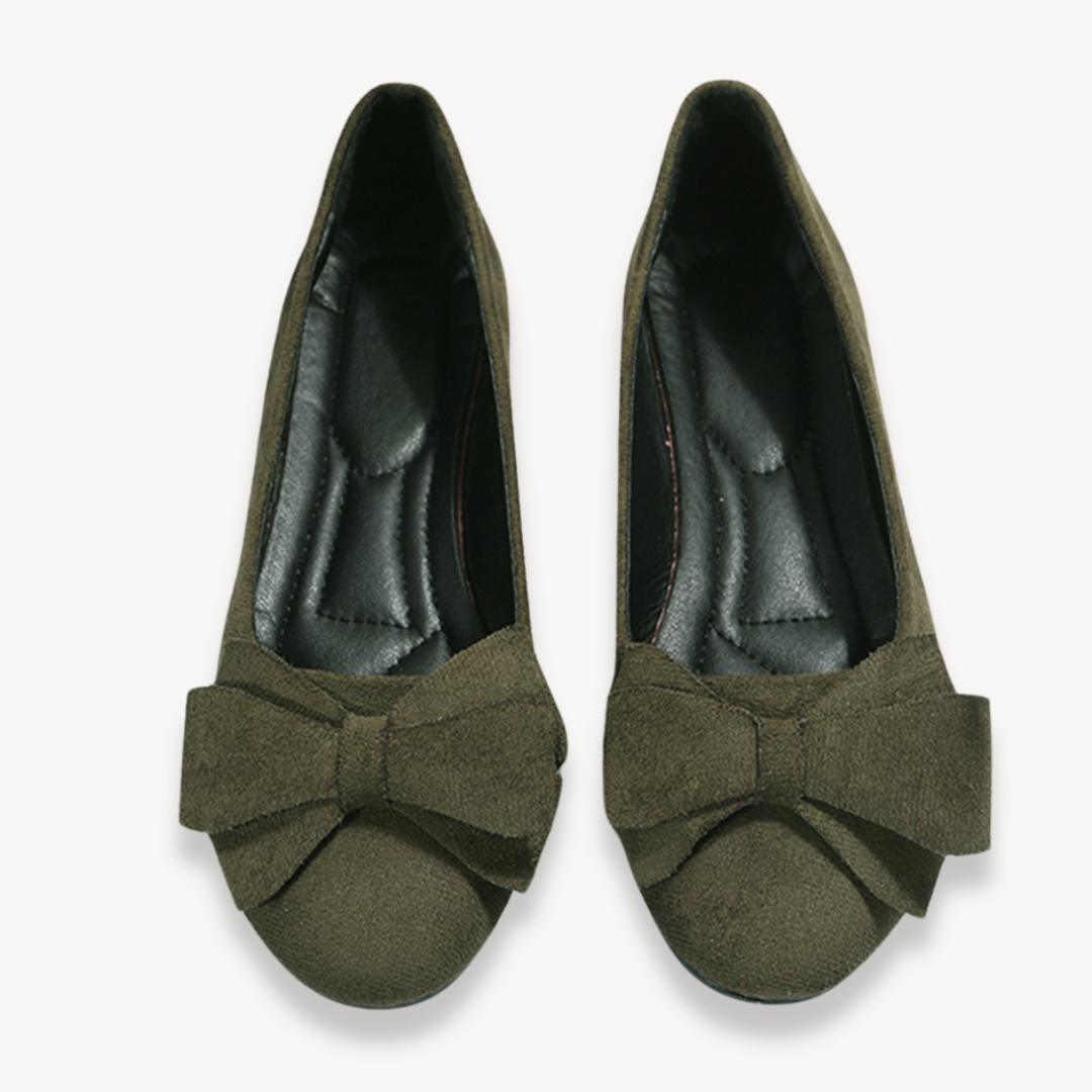 Clara Vienne | Women's Suede Bow Flats