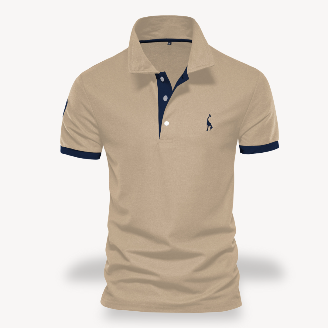 Clara Vienne | Men's Polo Shirt - Slim Fit, Cotton, Color Accents