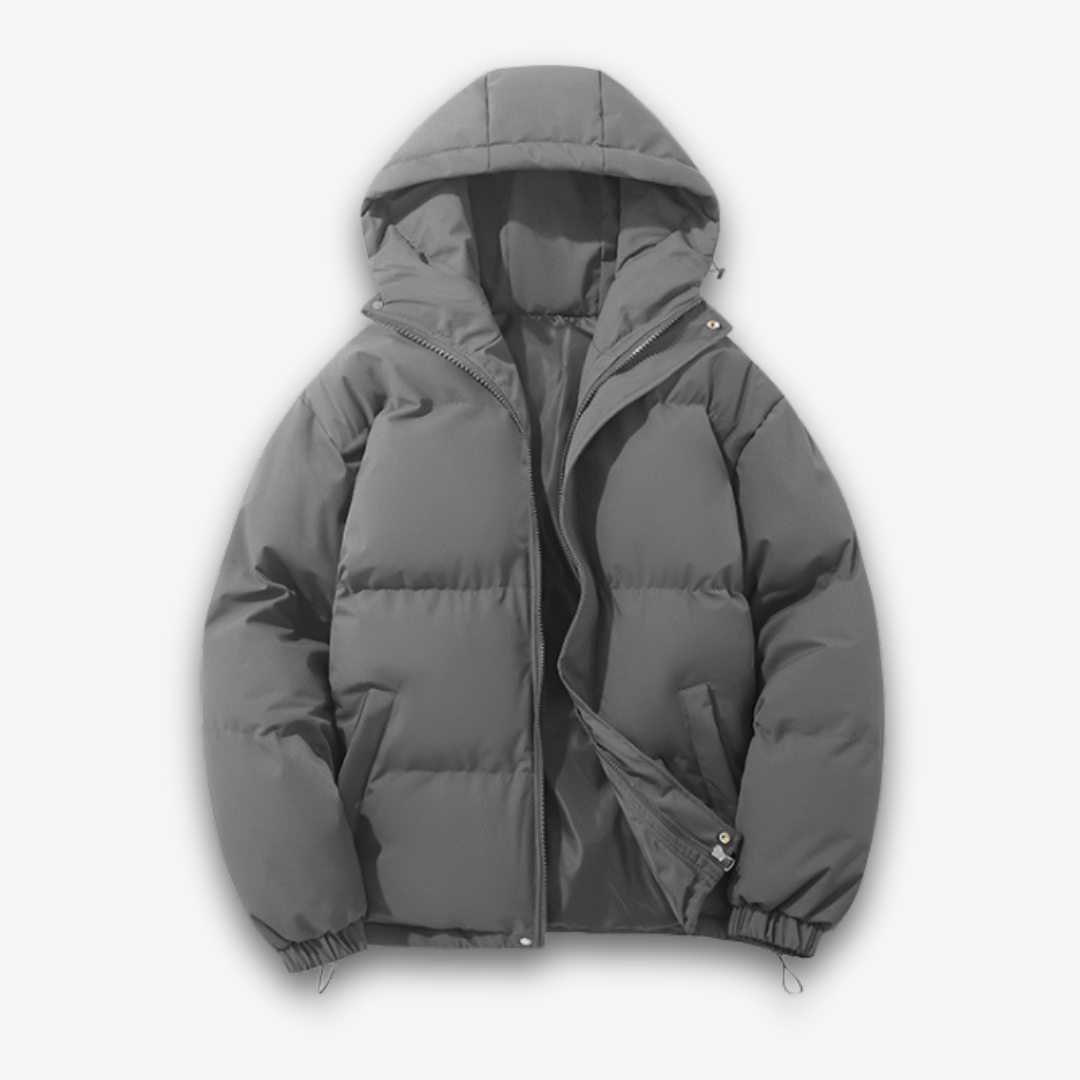 Clara Vienne | Men's Puffer Jacket with Hood - Warm Winter Outerwear for Adults - Lightweight Polyester