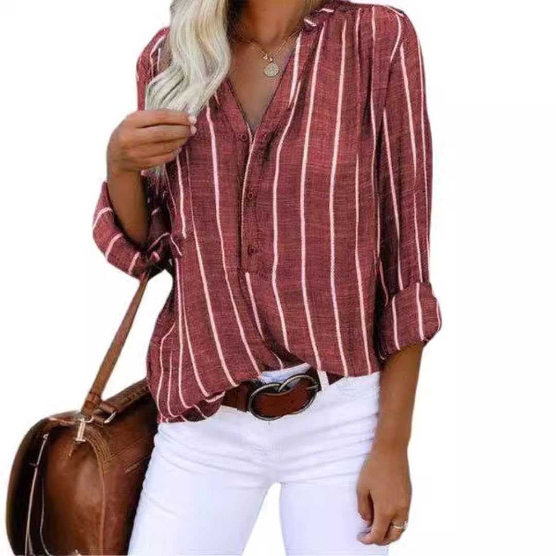 Cotton Blend Striped Shirt Women | Clara Vienne