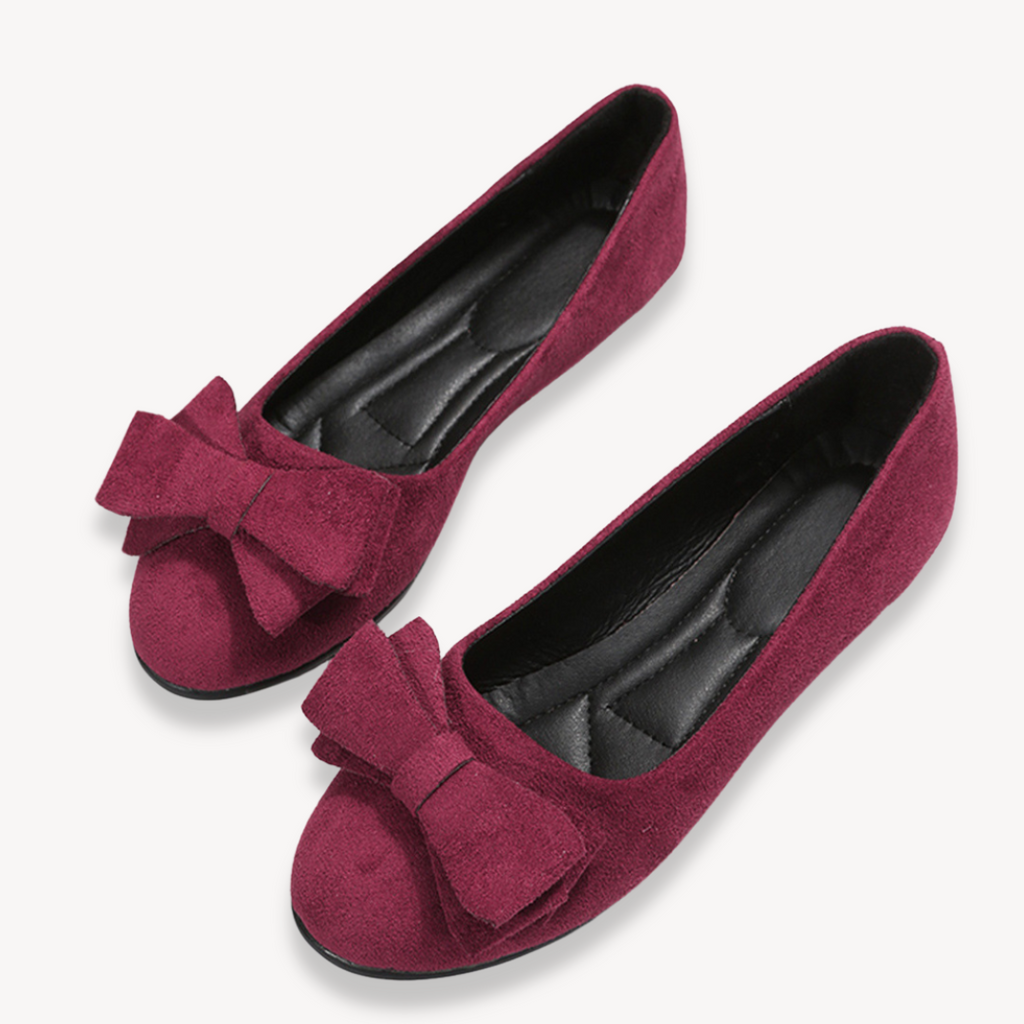 Clara Vienne | Women's Suede Bow Flats