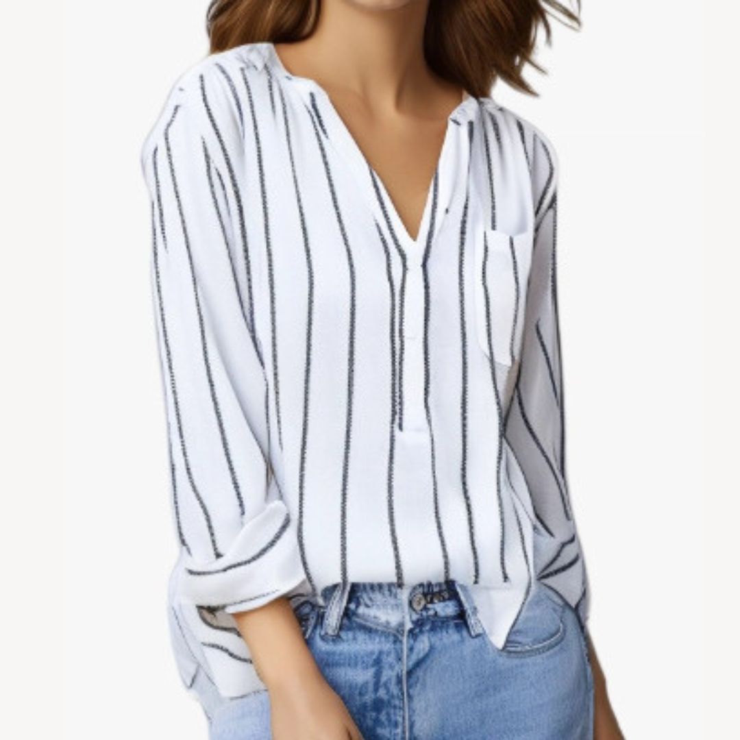 Cotton Blend Striped Shirt Women | Clara Vienne