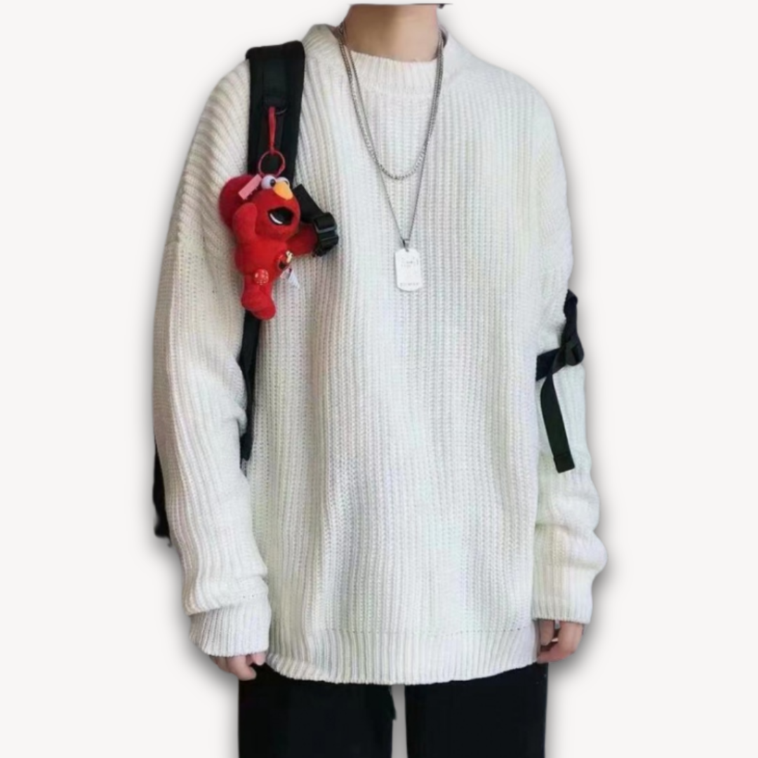 Clara Vienne | Men's Knitted Sweater - Casual Oversized Pullover for Adults - Soft Acrylic Winter Wear
