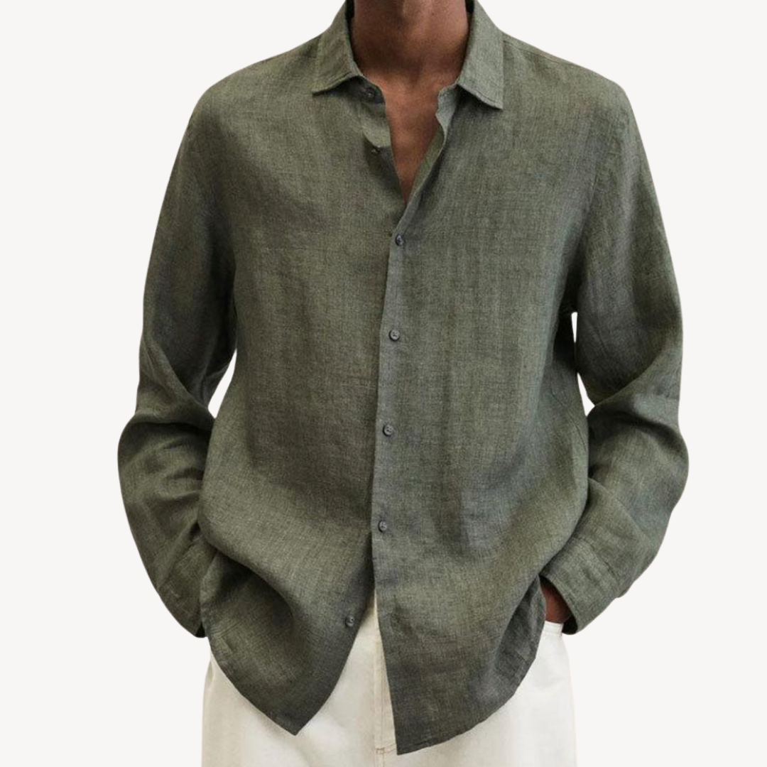 Linen Button-Up Shirt for Men | Clara Vienne