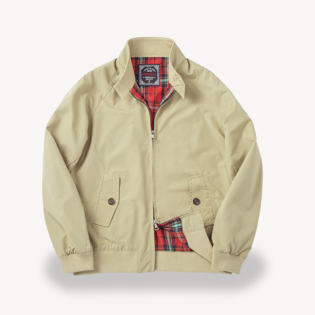 Clara Vienne | Men's Plaid Lined Harrington Jacket