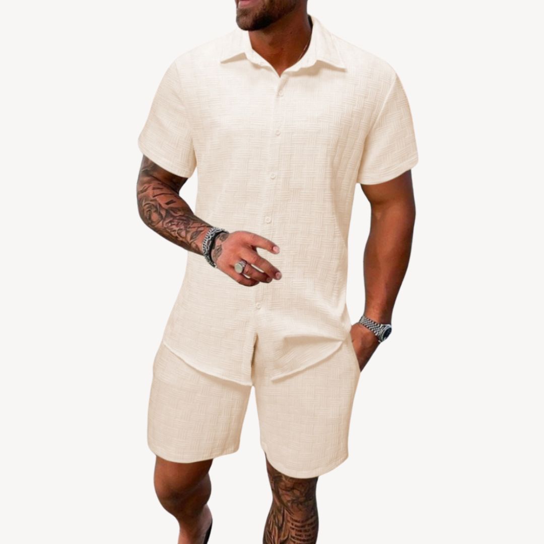 Clara Vienne | Men's Summer Linen Blend Short Set