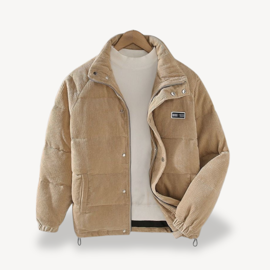 Corduroy Puffer Jacket for Men | Clara Vienne