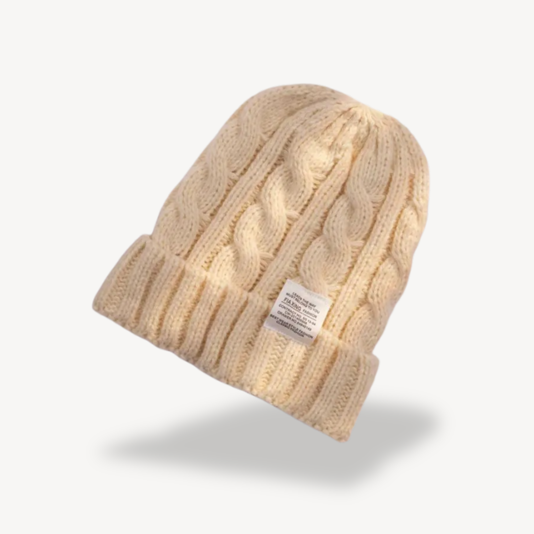 Cable Knit Beanie Hat for Women - Soft Wool Blend | Clara Vienne