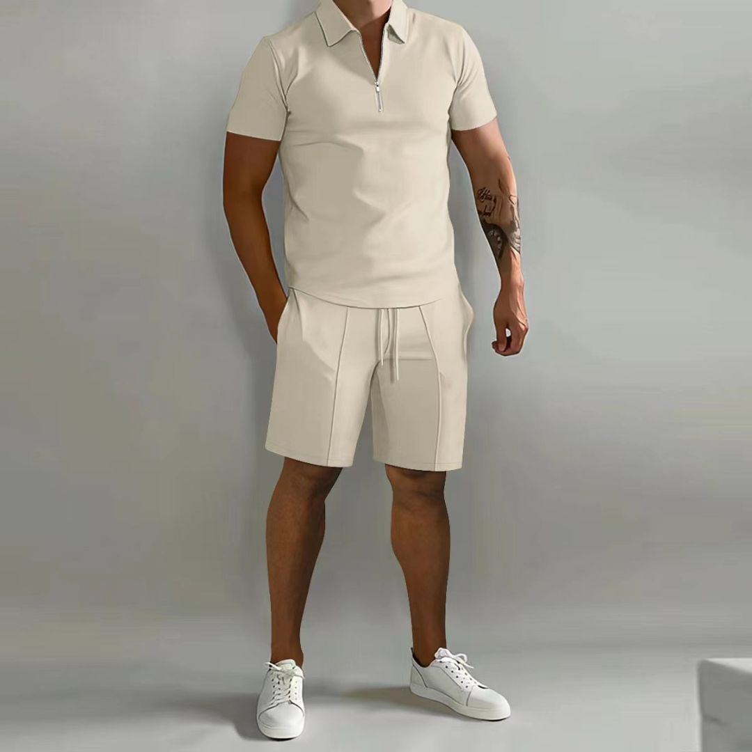 Knit Polo Shirt & Shorts Set Men | Clara Vienne