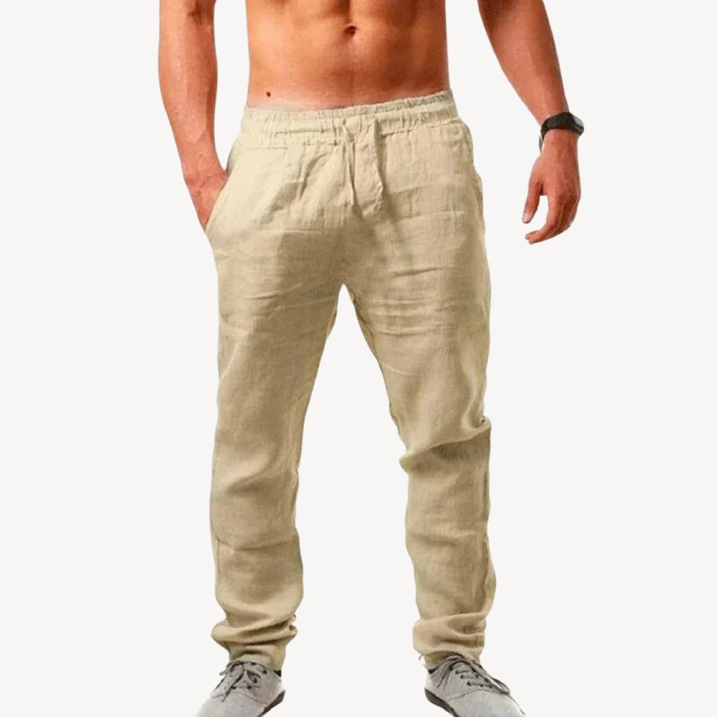 Men's Casual Linen Drawstring Pants | Clara Vienne