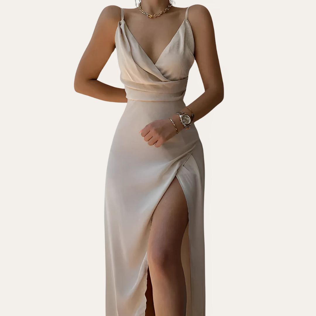 Clara Vienne | Women's Elegant V-Neck Evening Dress