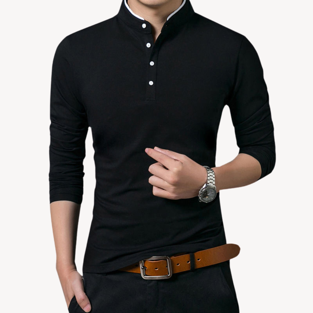 Clara Vienne | Men's Cotton Stand Collar Shirt
