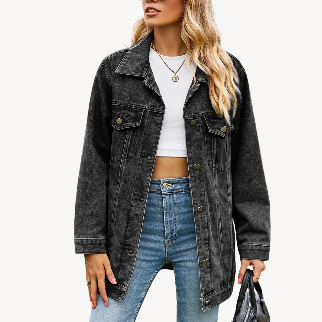 Denim Button-Up Jacket for Women | Clara Vienne