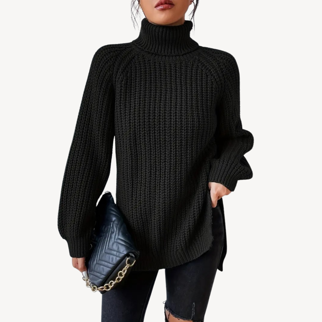 Chunky Knit Turtleneck Sweater for Women | Clara Vienne