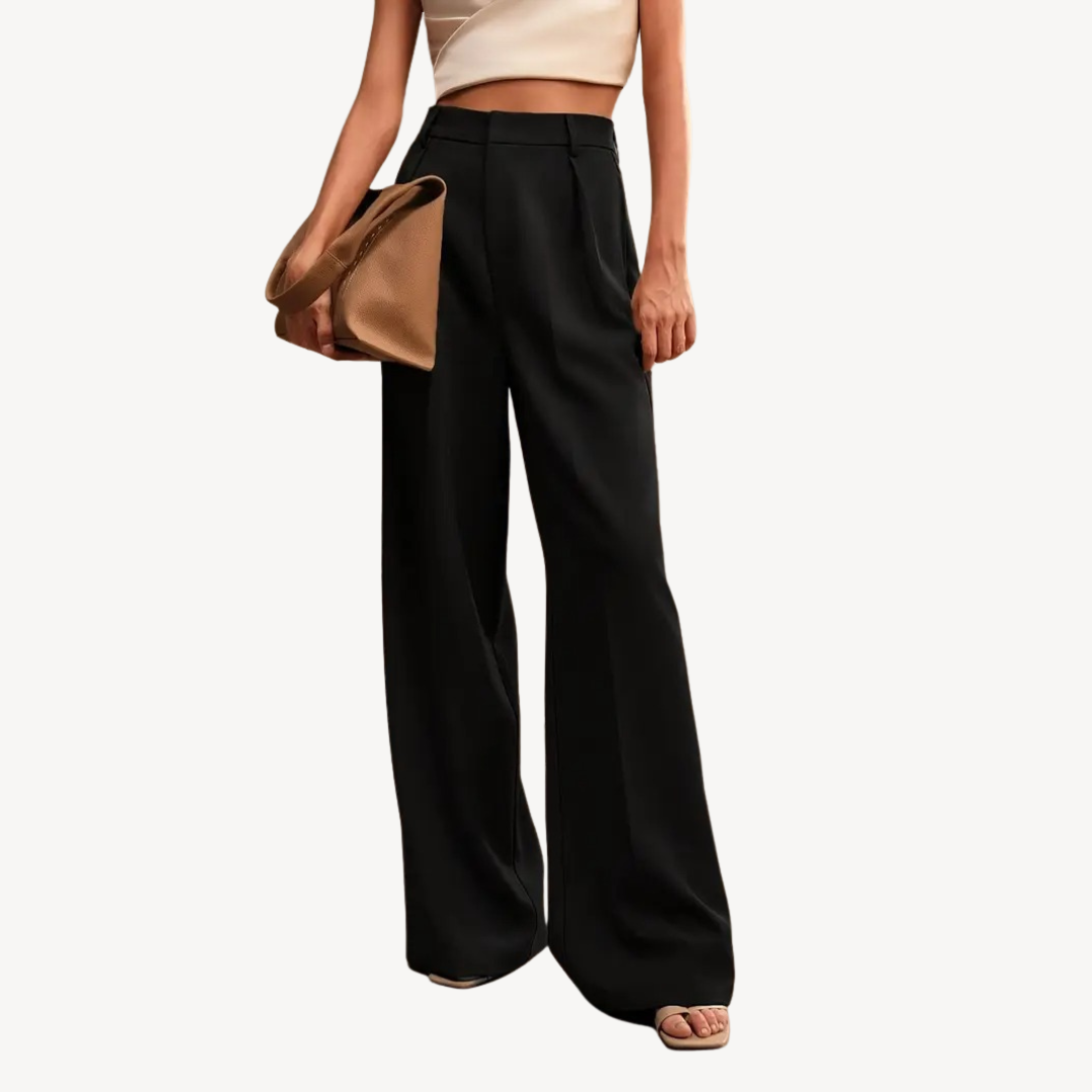 High-Waisted Pleated Trousers for Women | Clara Vienne
