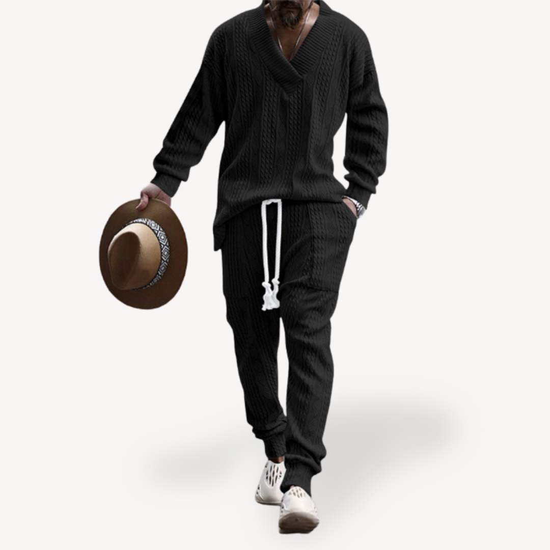 Cable Knit Sweater and Pants Set | Clara Vienne