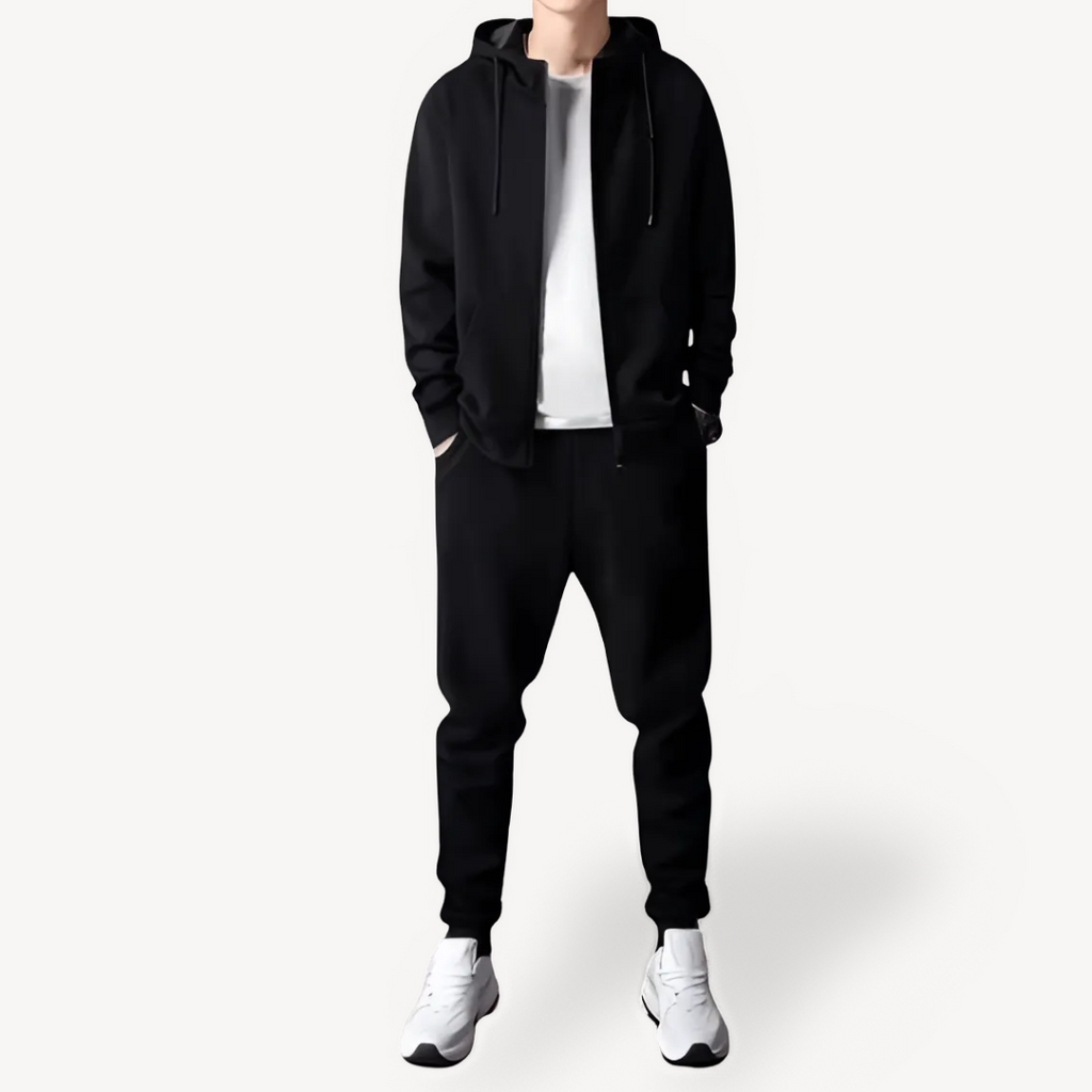 Clara Vienne Men's Fleece Tracksuit – Zip Hoodie & Joggers