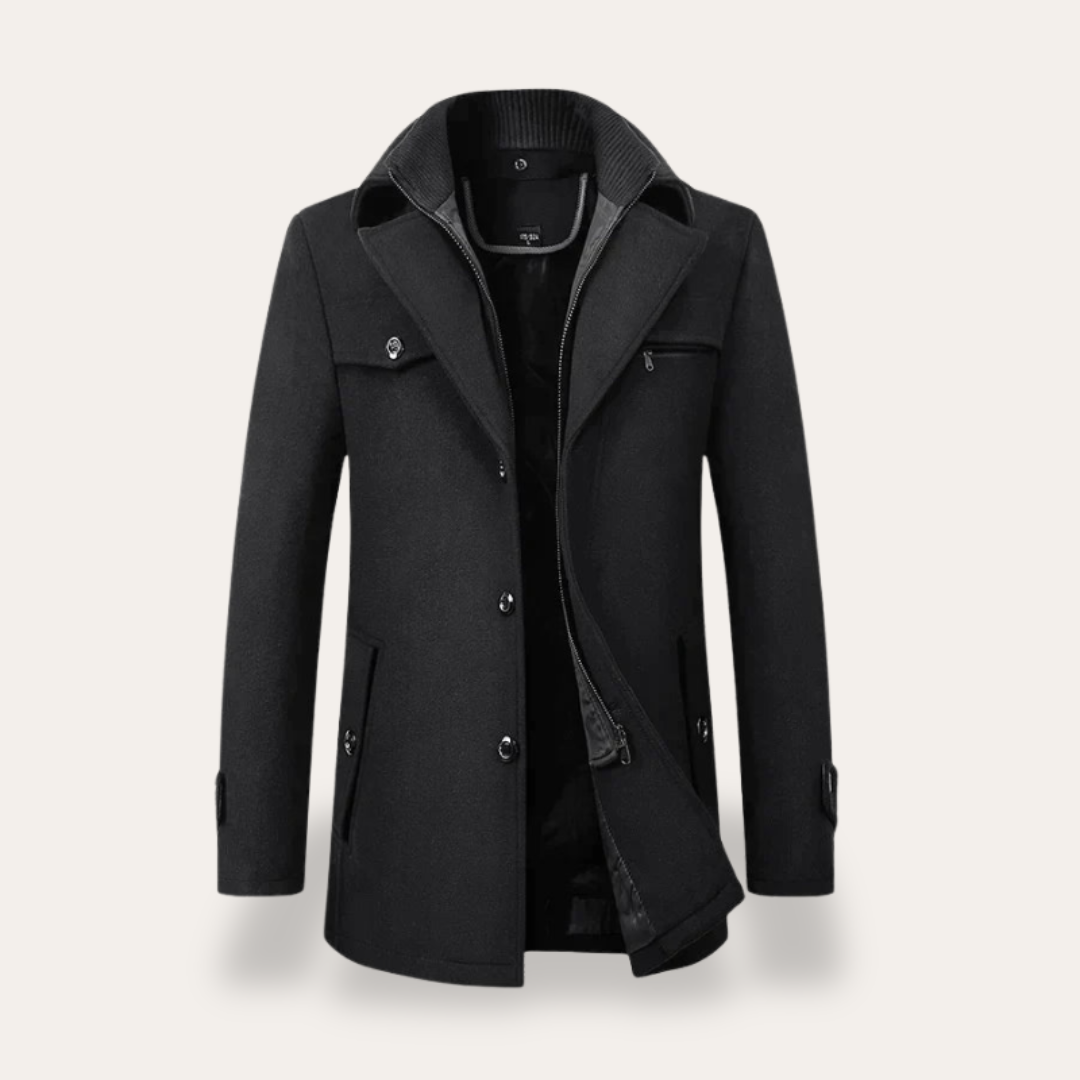 Clara Vienne | Men's Coat – Winter Jacket with Stand Collar