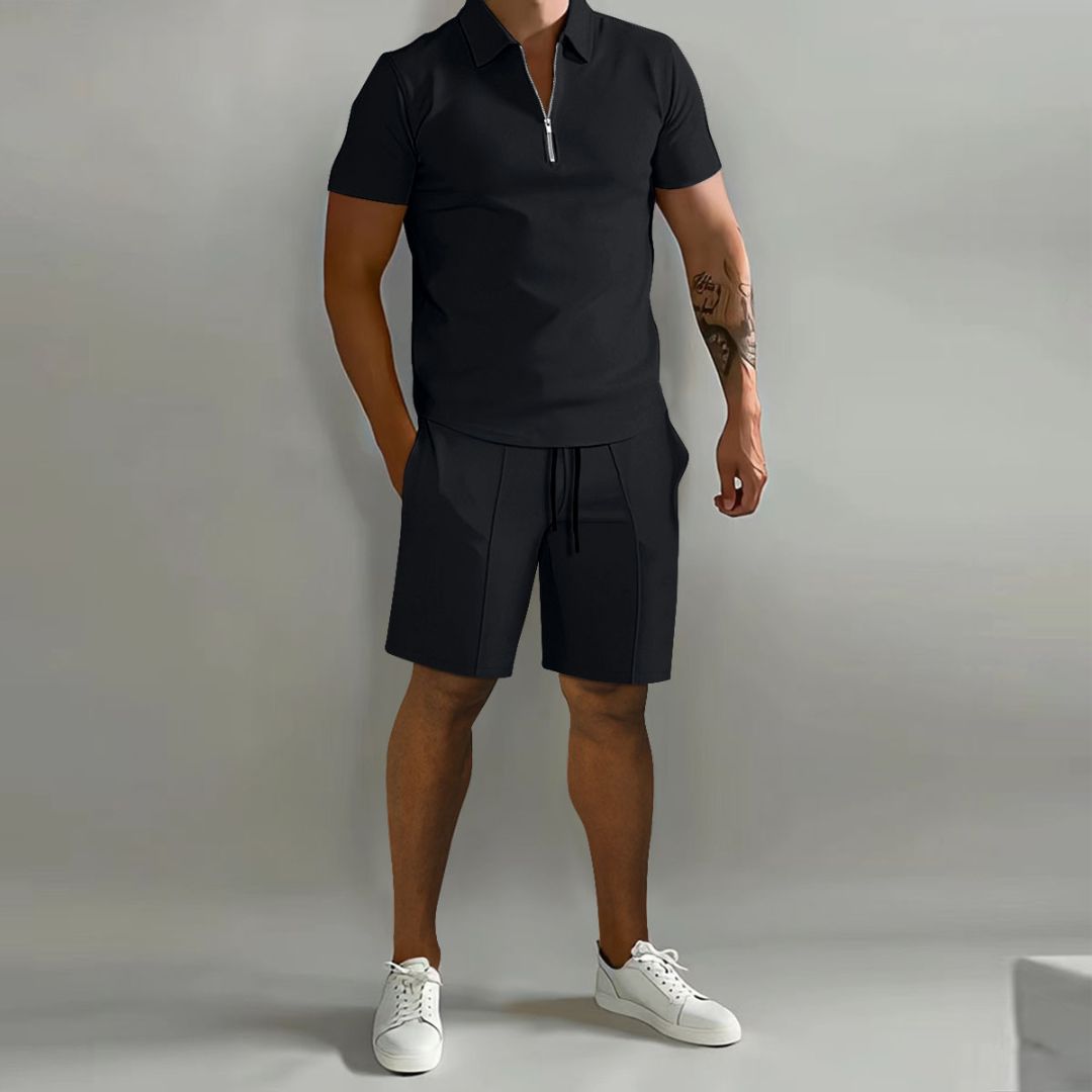 Knit Polo Shirt & Shorts Set Men | Clara Vienne