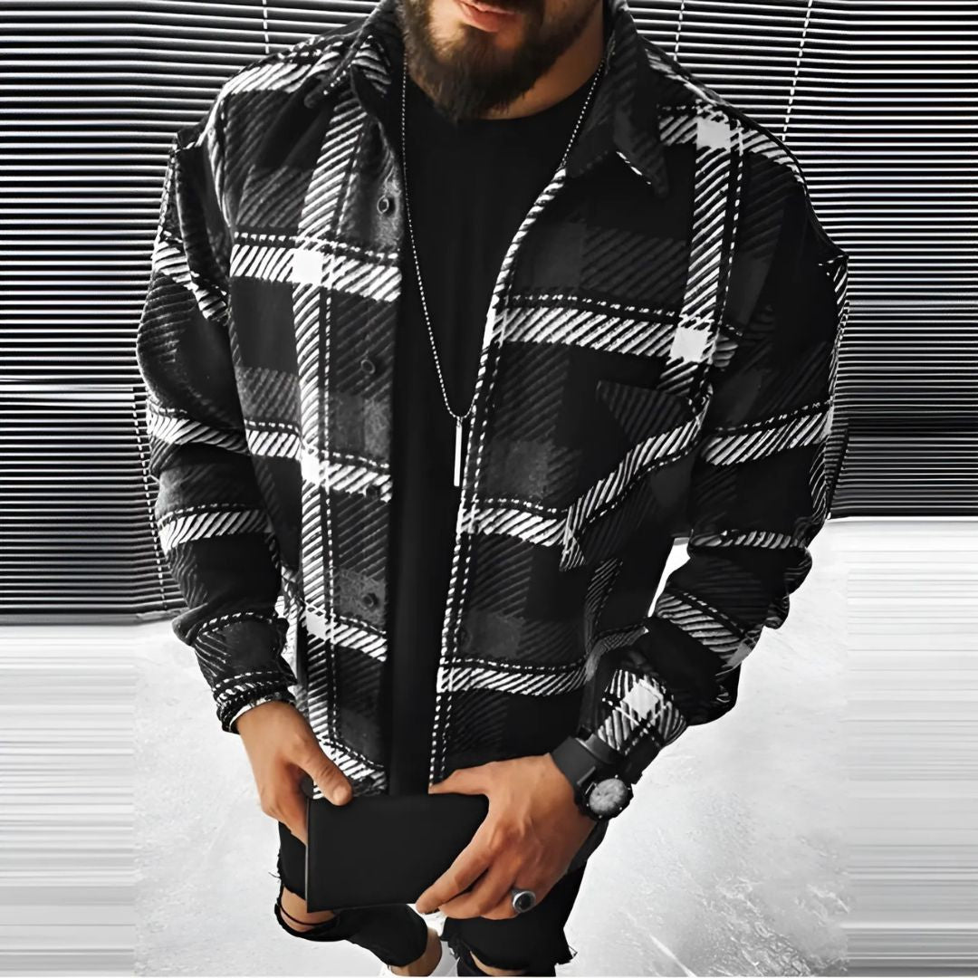 Cotton Plaid Flannel Shirt Men | Clara Vienne