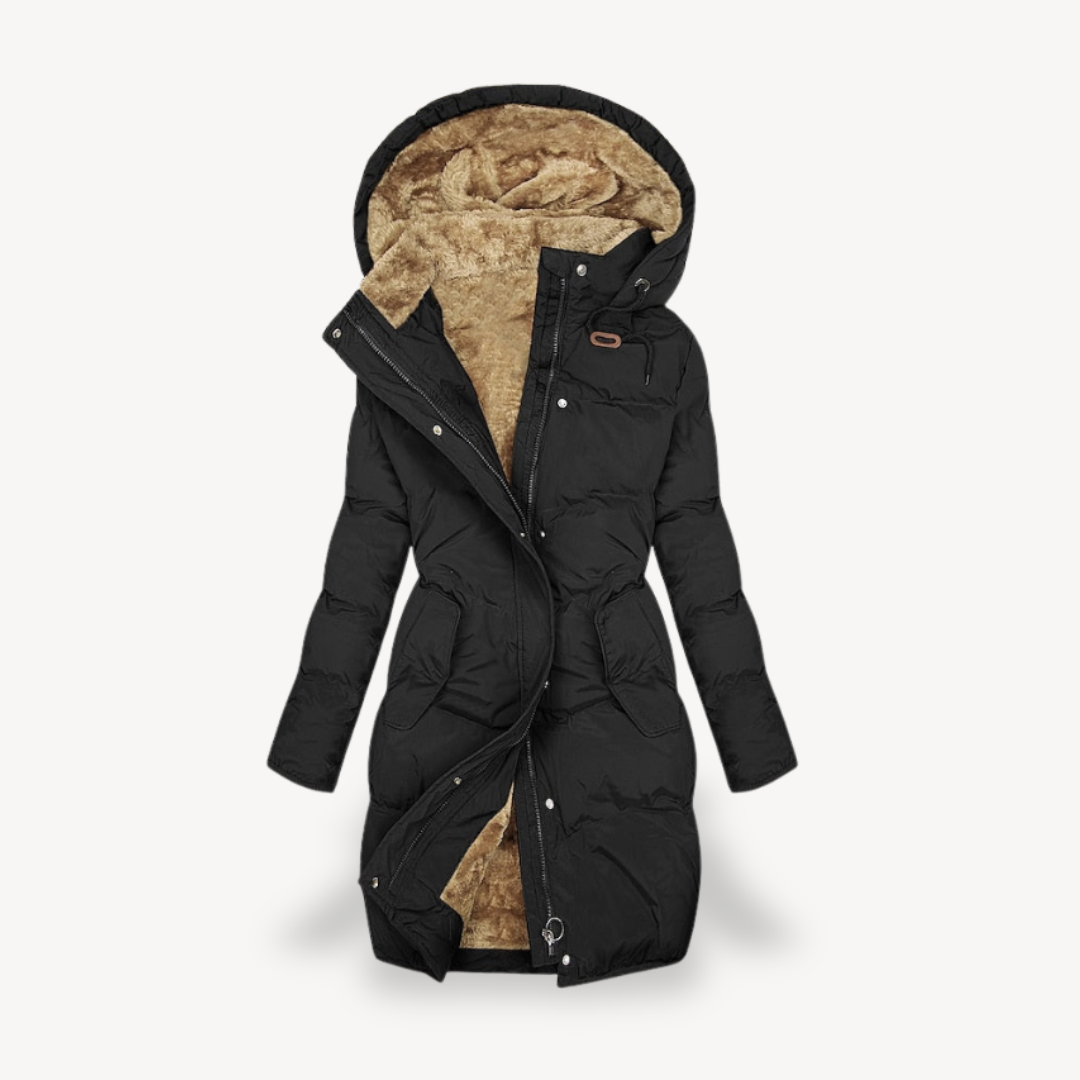 Fleece Lined Puffer Coat for Women | Clara Vienne