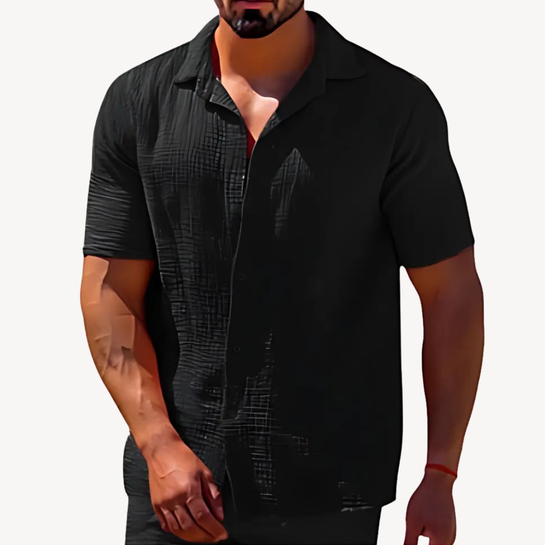 Linen Short Sleeve Shirt Men | Clara Vienne