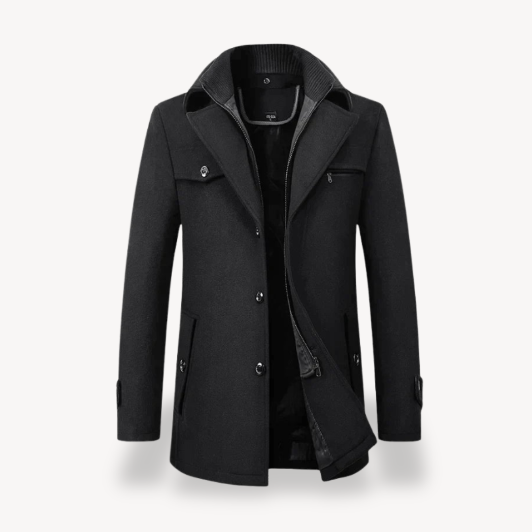 Clara Vienne | Men's Wool Blend Peacoat