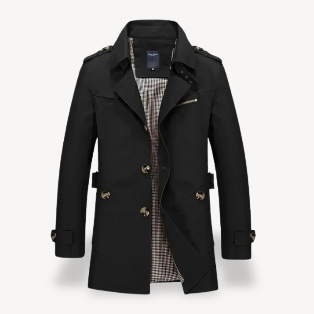 Men's Casual Slim Fit Trench Coat | Clara Vienne