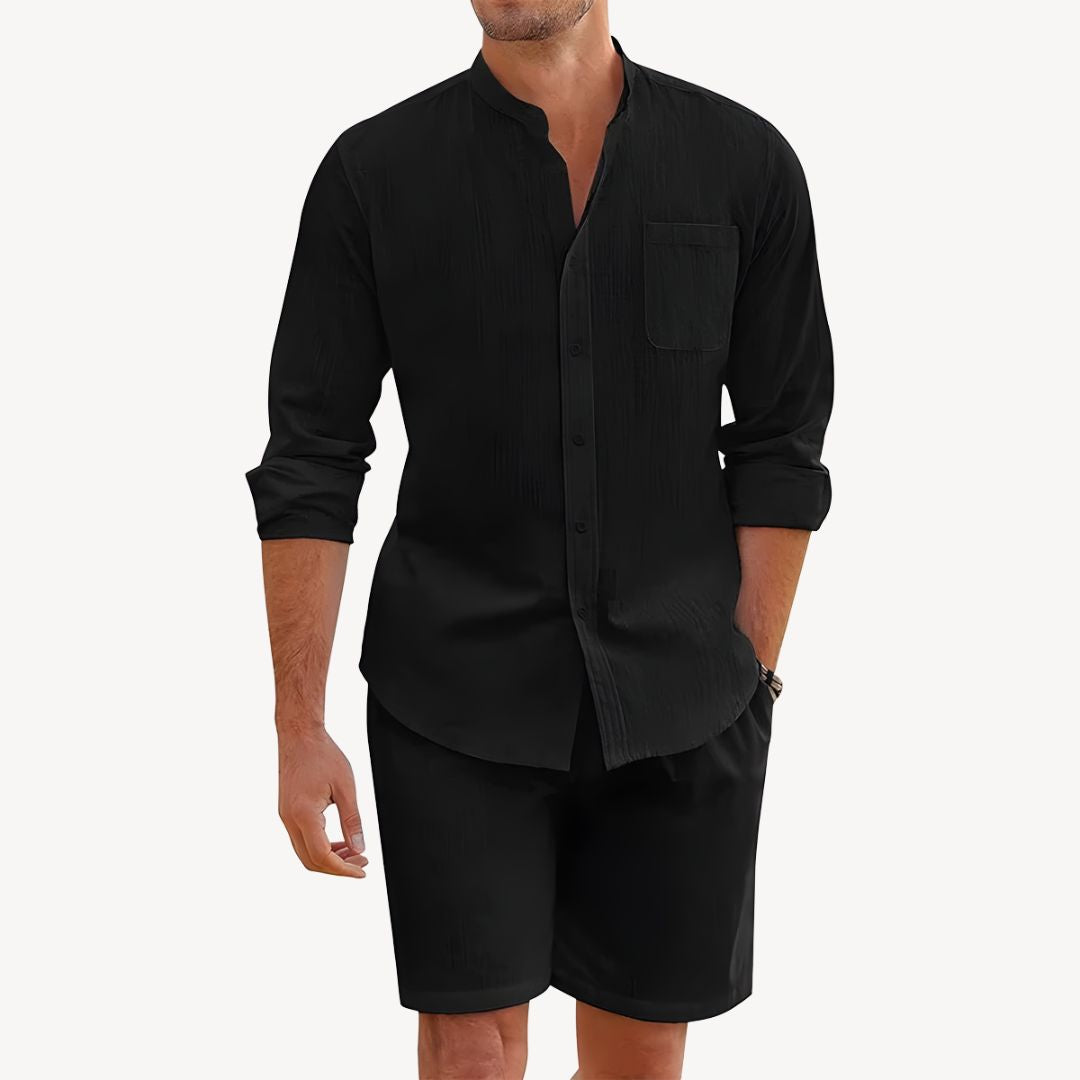 Clara Vienne | Men's Cotton Linen Shirt Set
