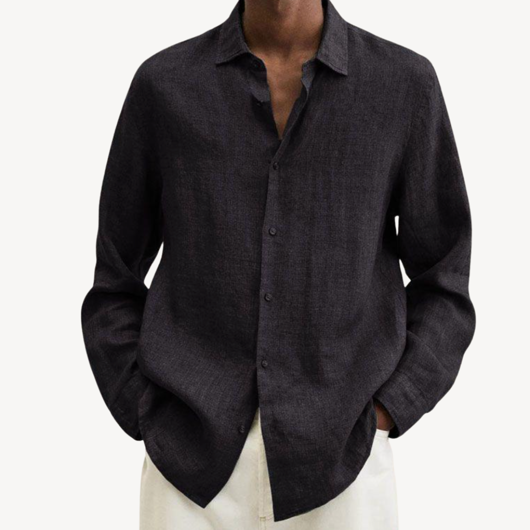 Linen Button-Up Shirt for Men | Clara Vienne