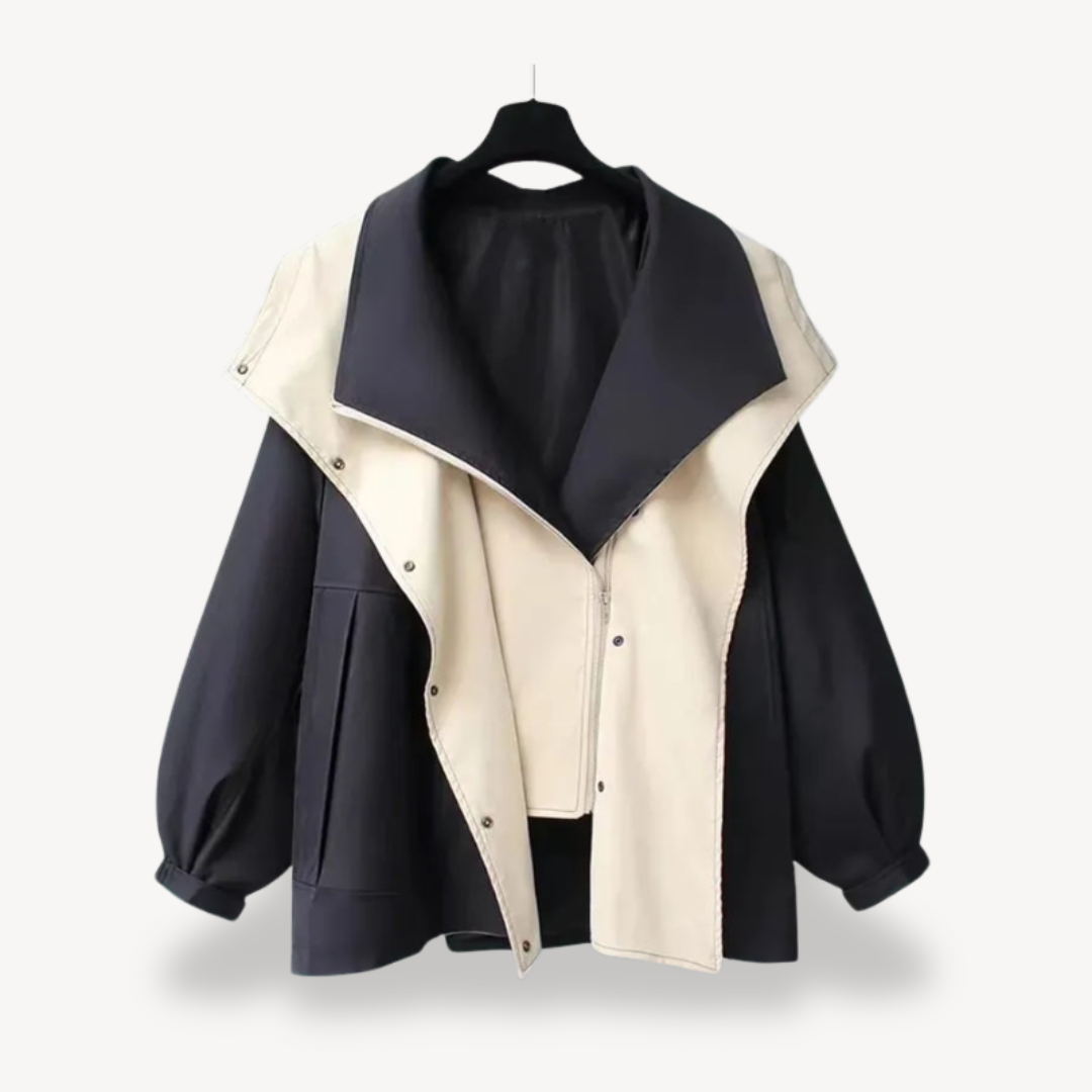Colorblock Trench Coat for Women | Clara Vienne