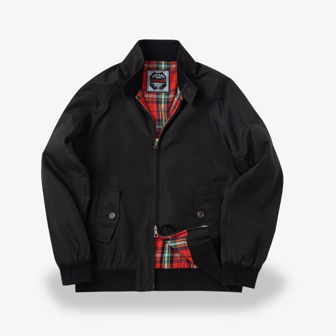 Clara Vienne | Men's Plaid Lined Harrington Jacket