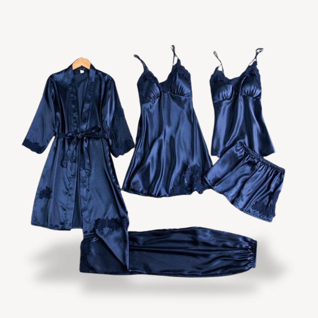 Lace Satin Lingerie Set with Robe | Clara Vienne