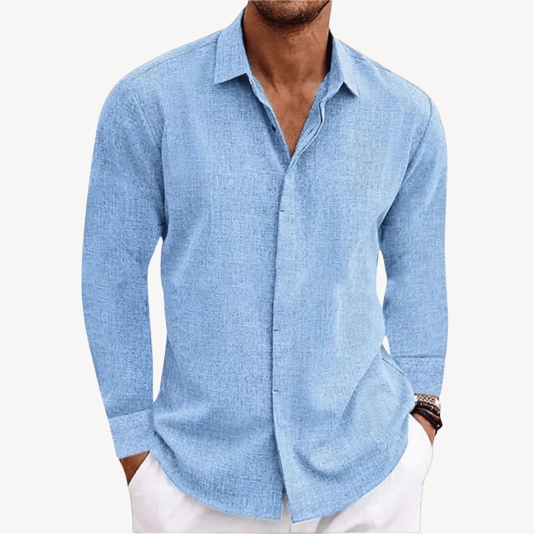 Men's Casual Linen Button-Down Shirt | Clara Vienne