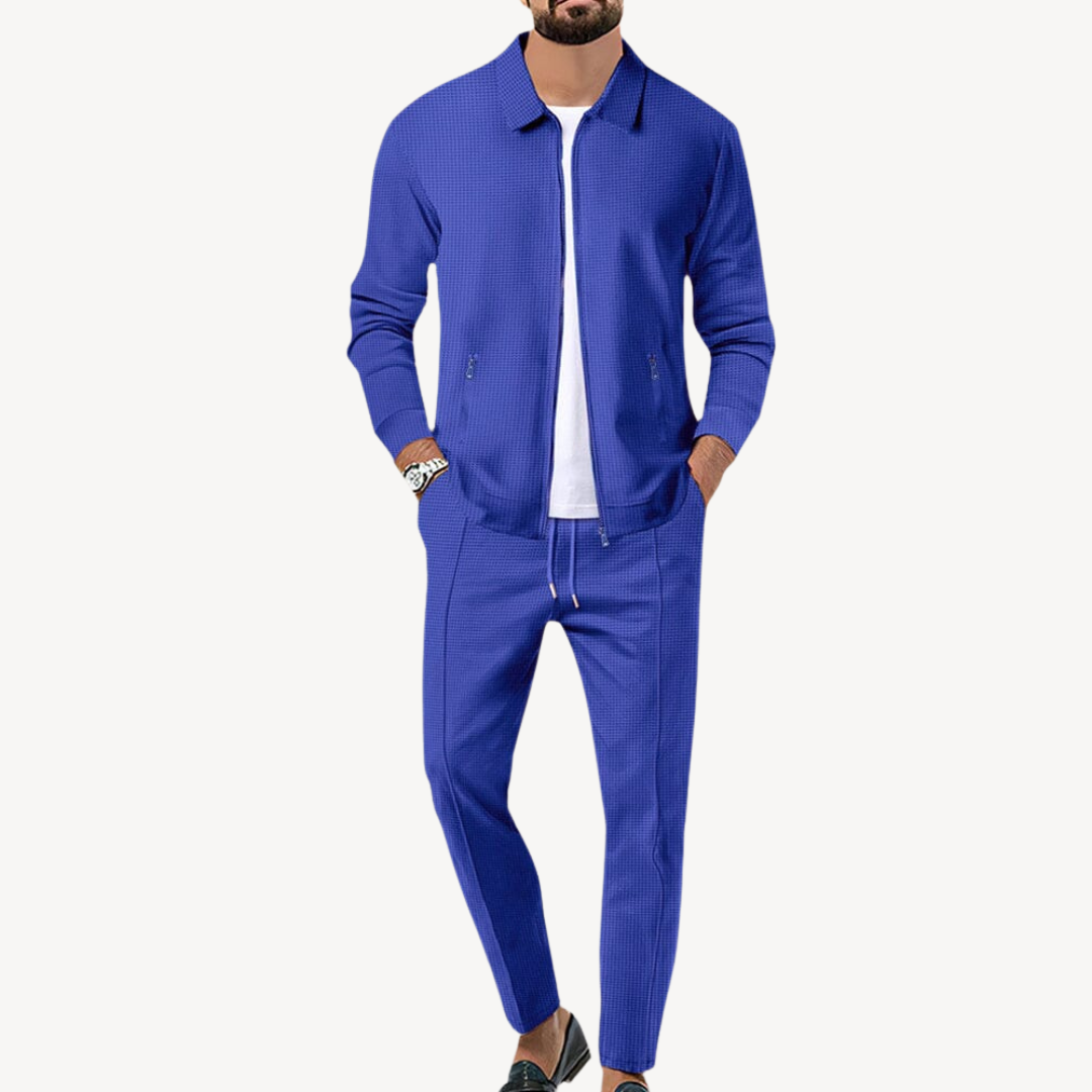 Men's Casual Zip-Up Jacket & Pants Set | Clara Vienne