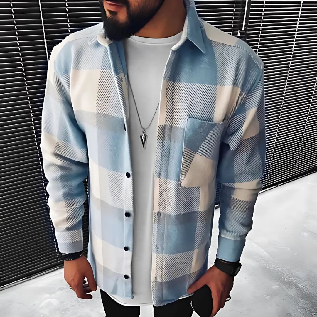 Cotton Plaid Flannel Shirt Men | Clara Vienne