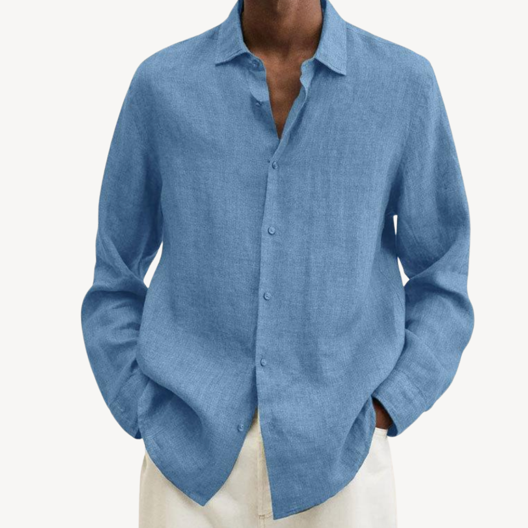 Linen Button-Up Shirt for Men | Clara Vienne
